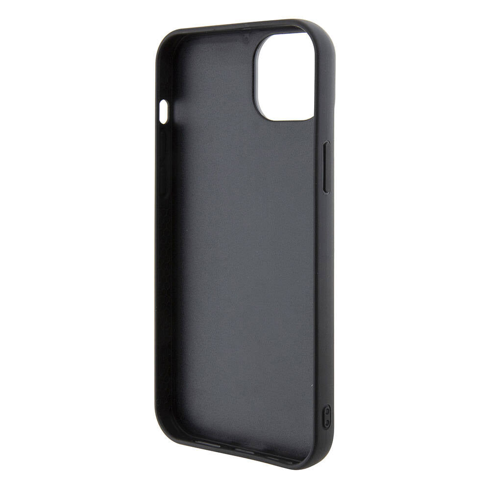 Apple iPhone 15 Plus Kılıf Ferrari Orjinal Lisanslı M-safe Şarj Özellikli Metal Logolu PU Karbon Kapak