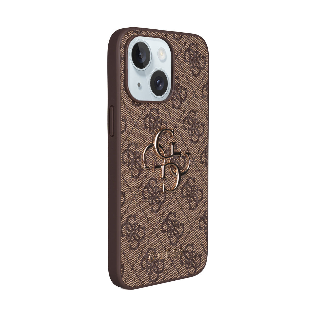 Apple iPhone 15 Plus Kılıf Guess Orjinal Lisanslı PU Deri 4G Büyük Metal Logolu Çapraz Vücut Askılı Kapak