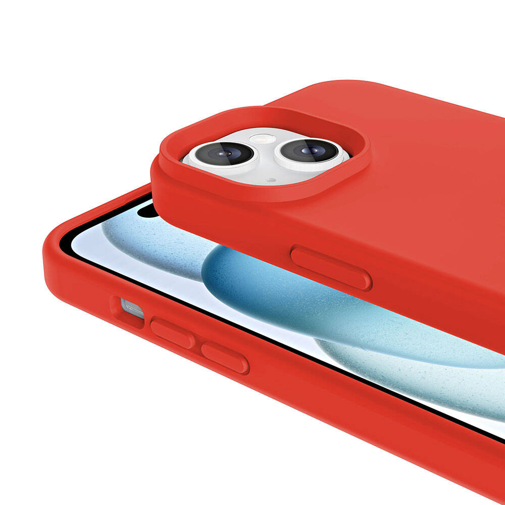 Apple iPhone 15 Plus Kılıf M-safe Şarj Özellikli Sıvı Teknolojili Silinebilir Sert Zore Kivi Kapak