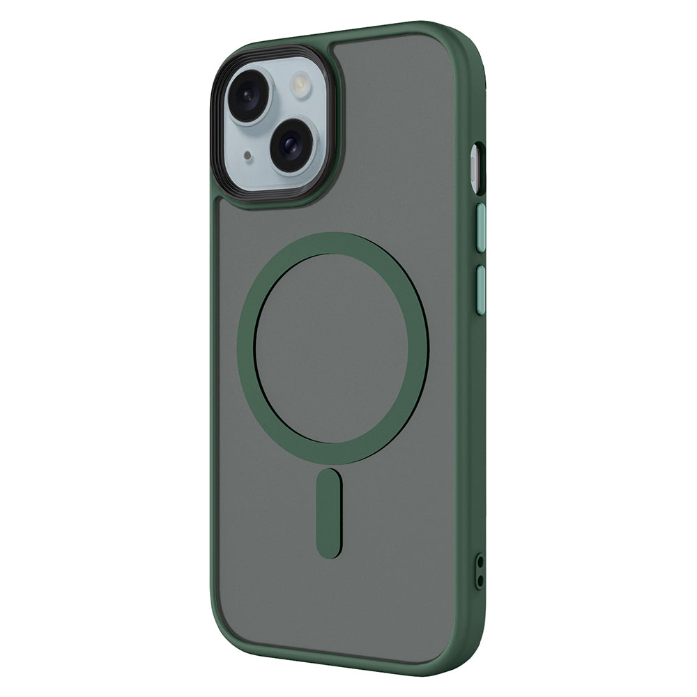 Apple iPhone 15 Plus Kılıf Mat Arka Yüzey Wireless Şarj Özellikli Zore Flet M-safe Kapak