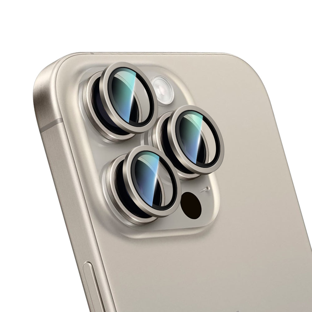 Apple iPhone 15 Pro Max CaseWorld Alloy Serisi Oleofobik Anti Reflective Kamera Lens Koruyucu