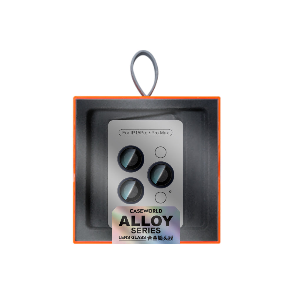 Apple iPhone 15 Pro CaseWorld Alloy Serisi Oleofobik Anti Reflective Kamera Lens Koruyucu