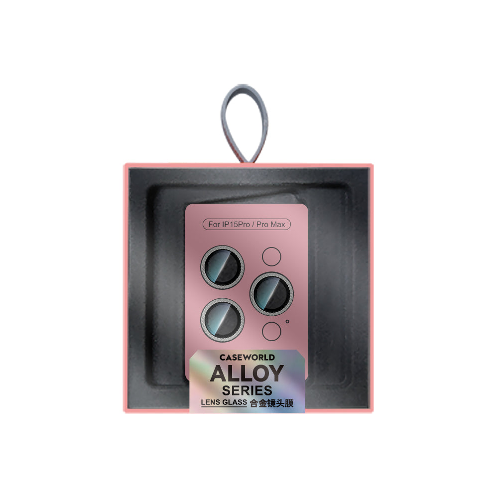 Apple iPhone 15 Pro CaseWorld Alloy Sparkling Diamond Serisi Taşlı Lens Koruyucu