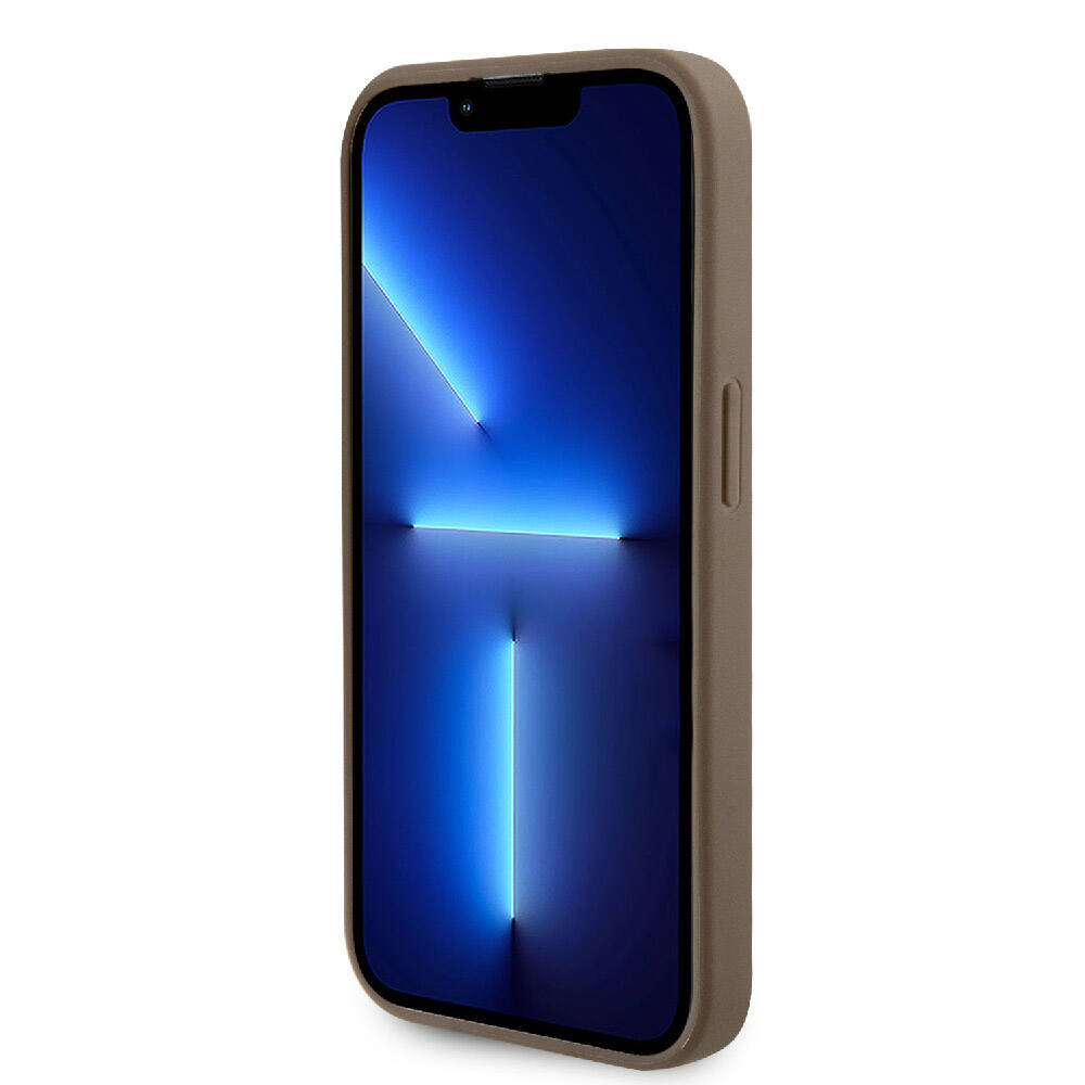 Apple iPhone 15 Pro Kılıf Guess Orjinal Lisanslı Delikli Yazı ve 4G Glitter Büyük Metal Logolu Kapak
