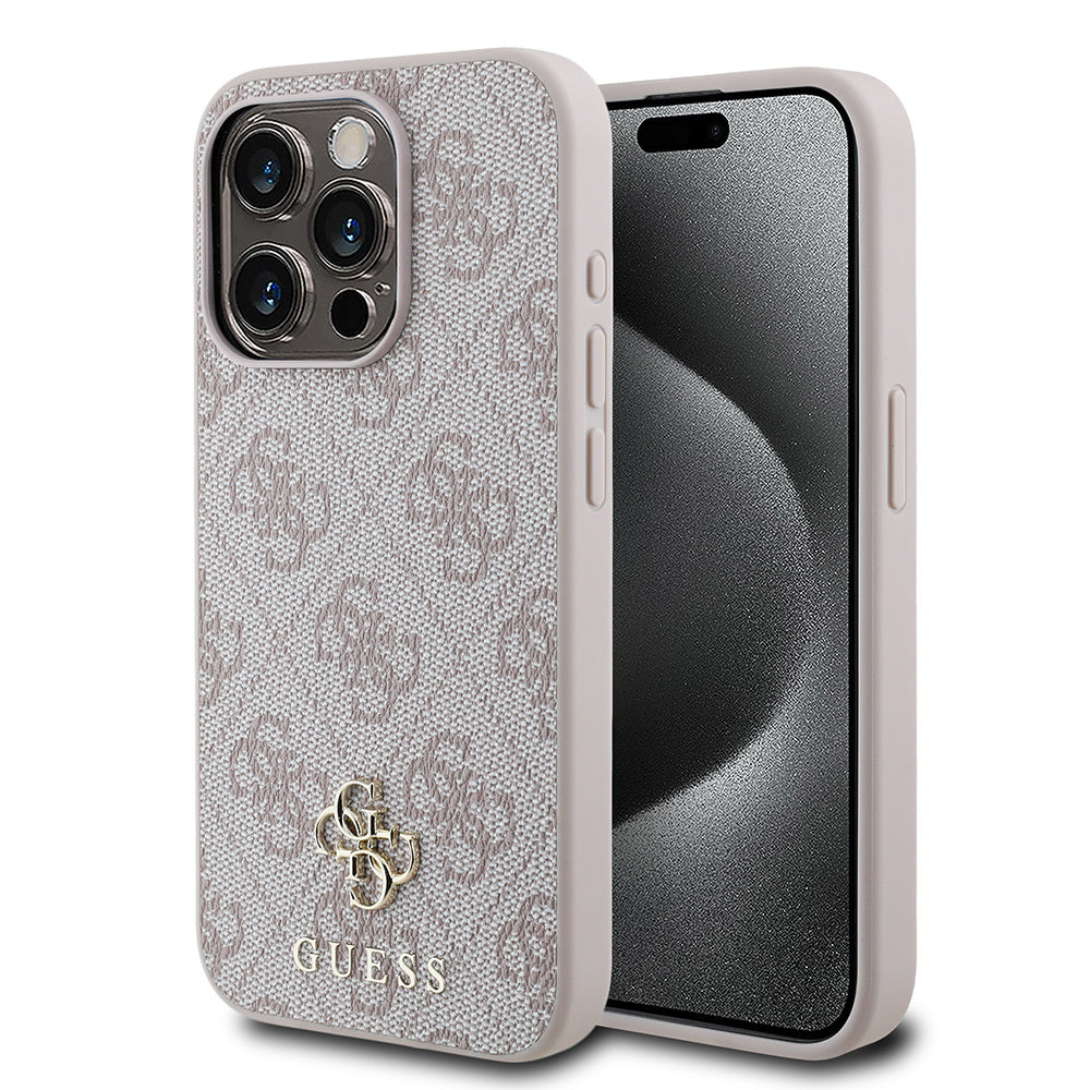 Apple iPhone 15 Pro Kılıf Guess Orjinal Lisanslı M-safe Şarj Özellikli Small 4G Classic Kapak