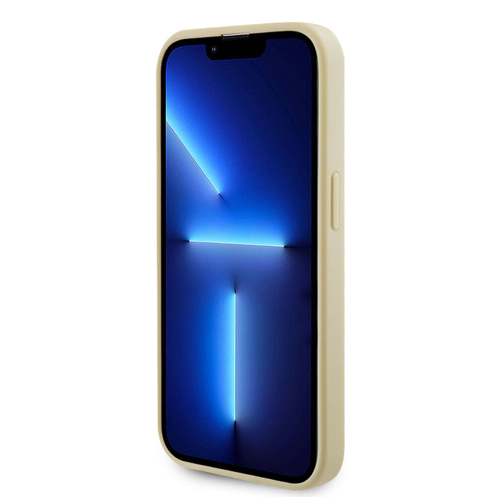 Apple iPhone 15 Pro Kılıf Guess Orjinal Lisanslı M-safe Şarj Özellikli Yazı Logolu Saffiano Kapak