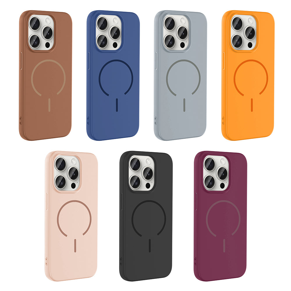 Apple iPhone 15 Pro Kılıf M-safe Şarj Özellikli Zore Meta Kapak