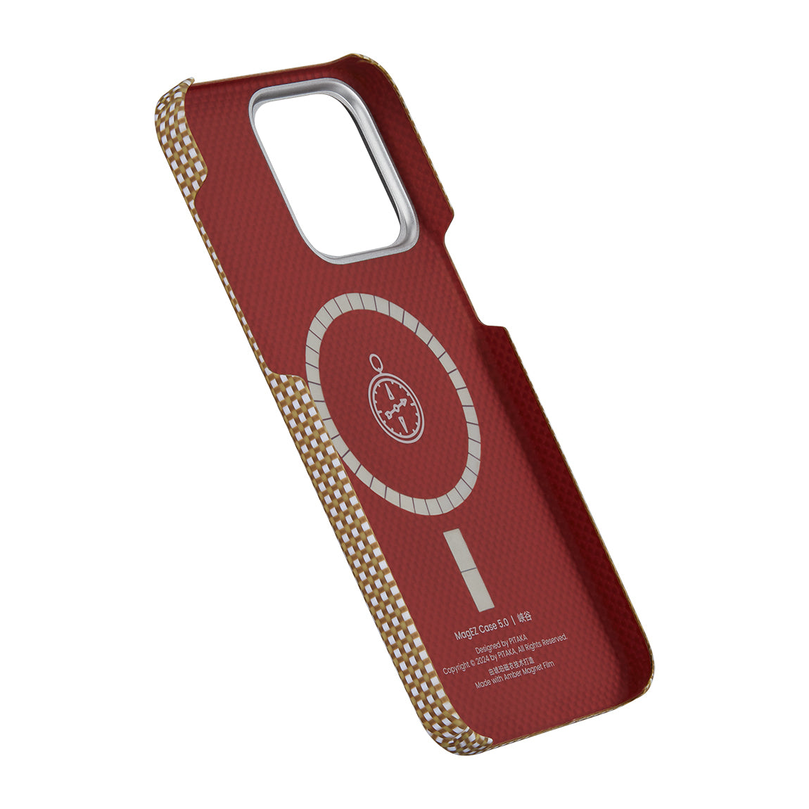 Apple iPhone 15 Pro Kılıf M-safe Şarj Özellikli Awa Tasarımlı 1500D Aramid Fiber Pitaka Ultra-Slim Classic Serisi Canyon Kapak