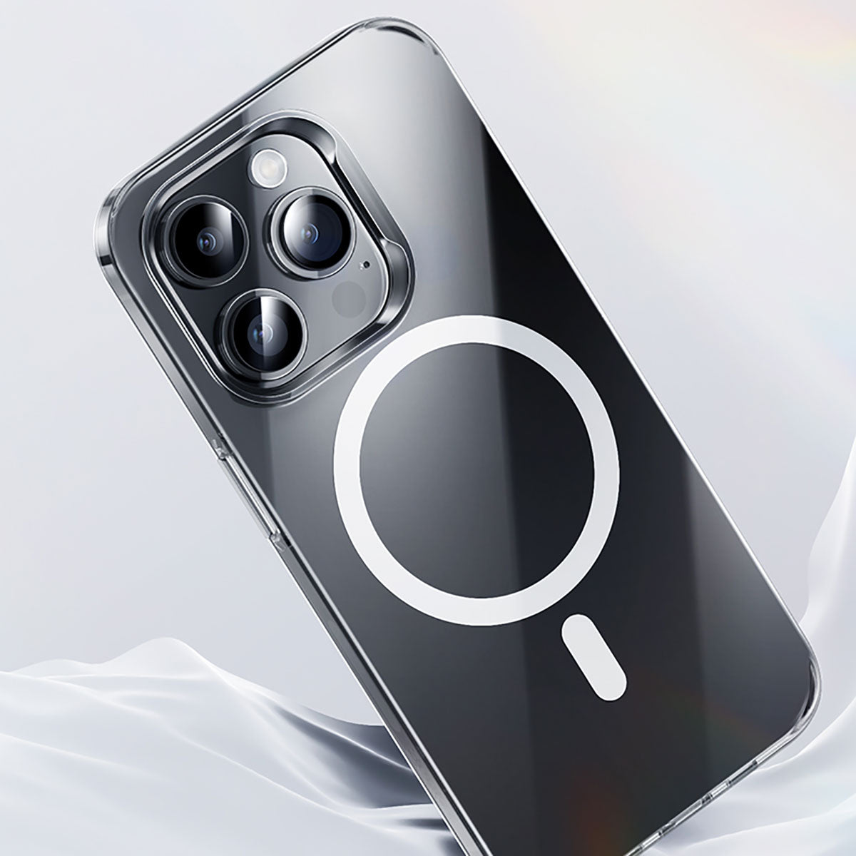Apple iPhone 15 Pro Kılıf M-safe Şarj Özellikli Benks Crystal Serisi Şeffaf Kapak