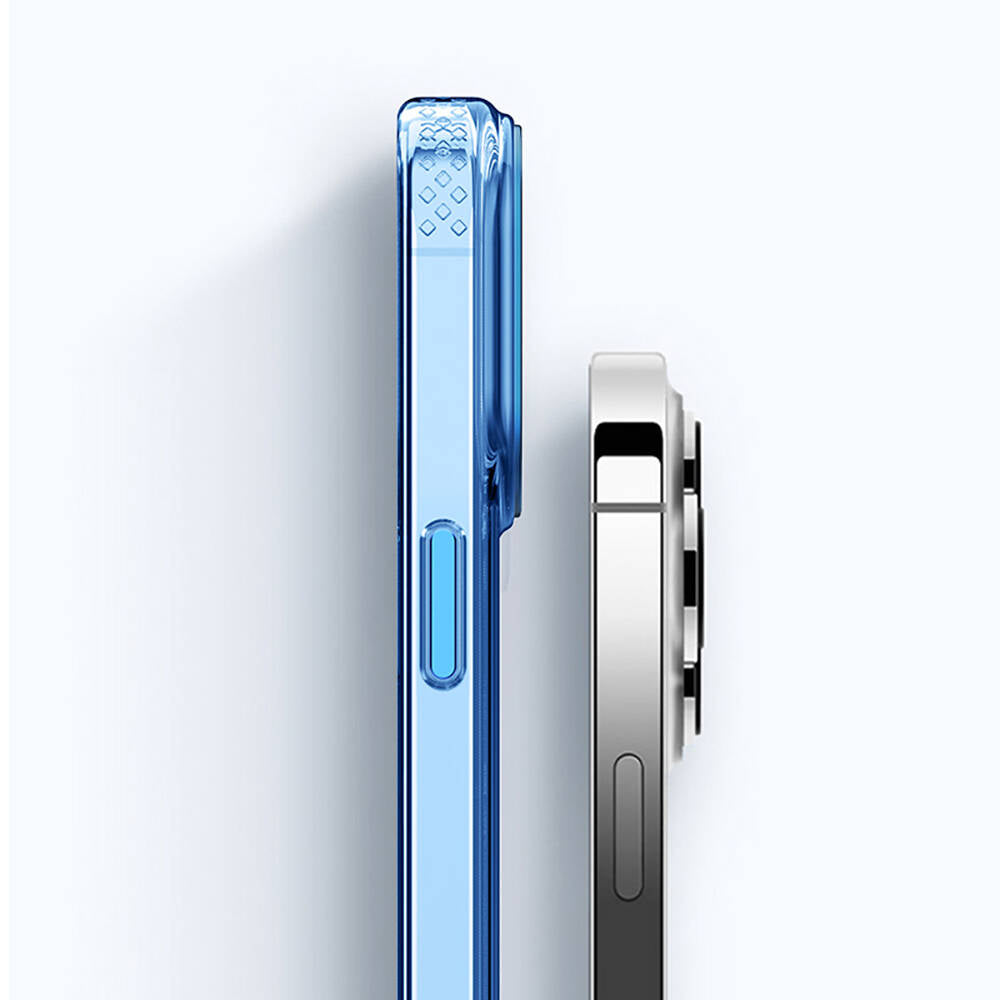 Apple iPhone 15 Pro Kılıf M-safe Şarj Özellikli Saydam Arka Yüzey Recci Crystal Color Serisi Kapak