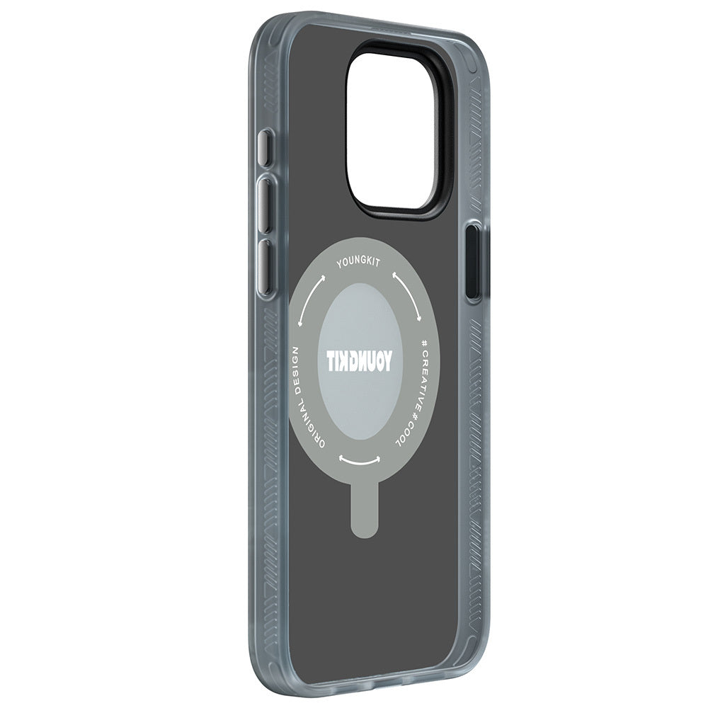 Apple iPhone 15 Pro Kılıf M-safe Şarj Özellikli Youngkit 360° Standlı Technology Serisi Kapak