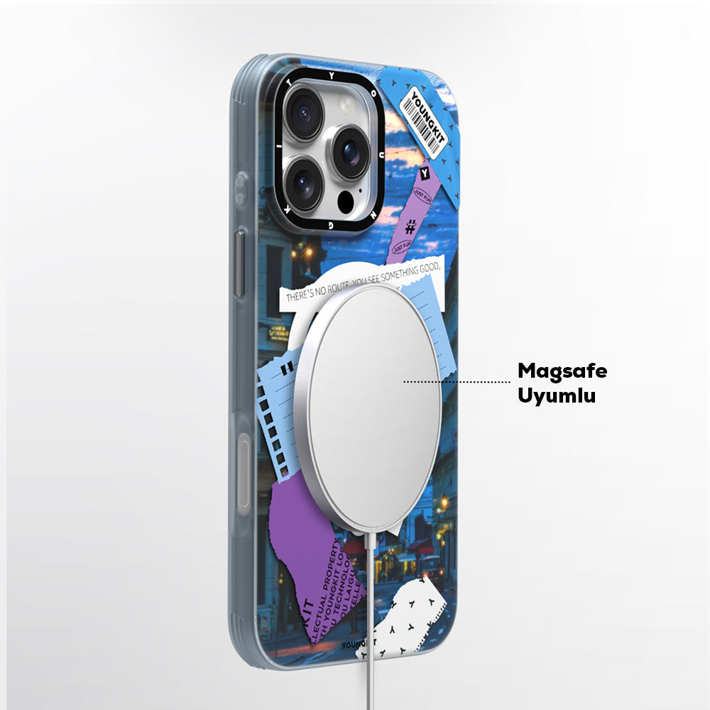 Apple iPhone 15 Pro Kılıf M-safe Şarj Özellikli Youngkit A-City Serisi Kapak