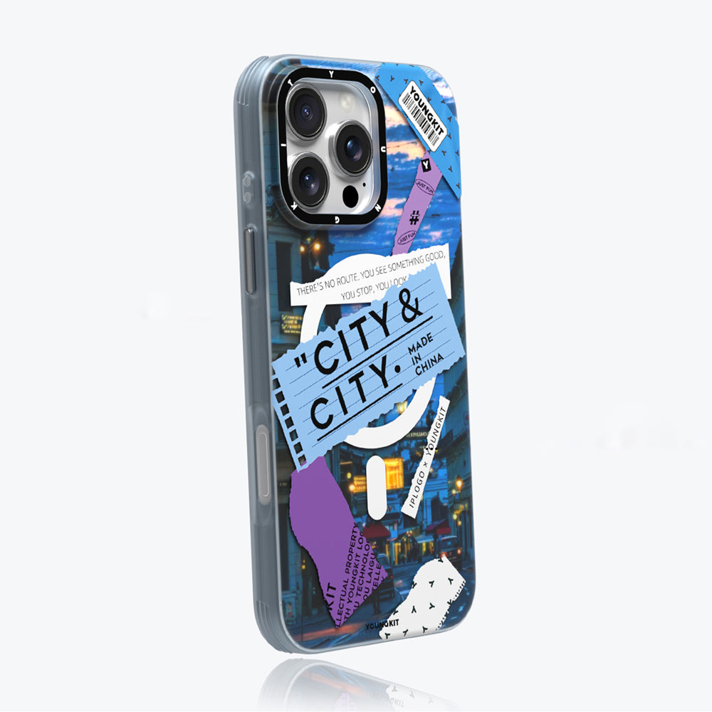 Apple iPhone 15 Pro Kılıf M-safe Şarj Özellikli Youngkit A-City Serisi Kapak