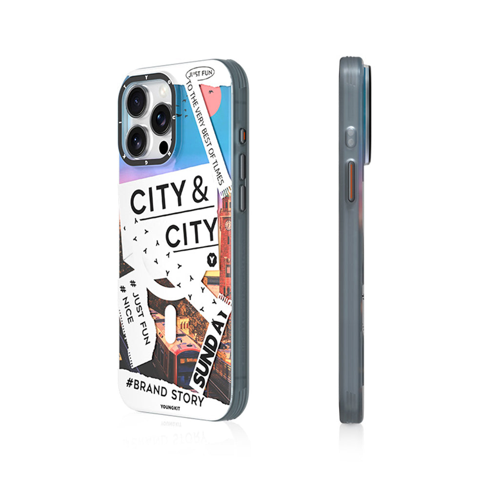 Apple iPhone 15 Pro Kılıf M-safe Şarj Özellikli Youngkit A-City Serisi Kapak