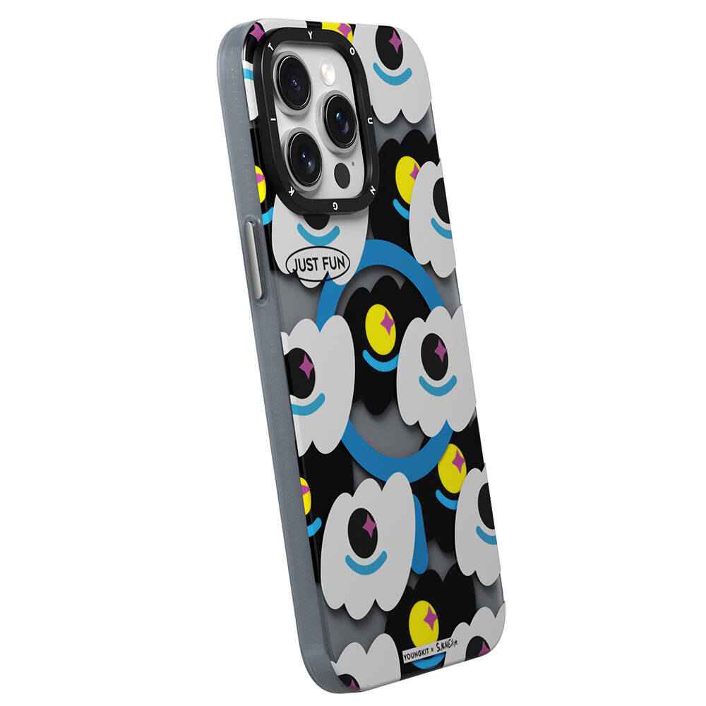 Apple iPhone 15 Pro Kılıf M-safe Şarj Özellikli Youngkit Happy View Serisi Kapak