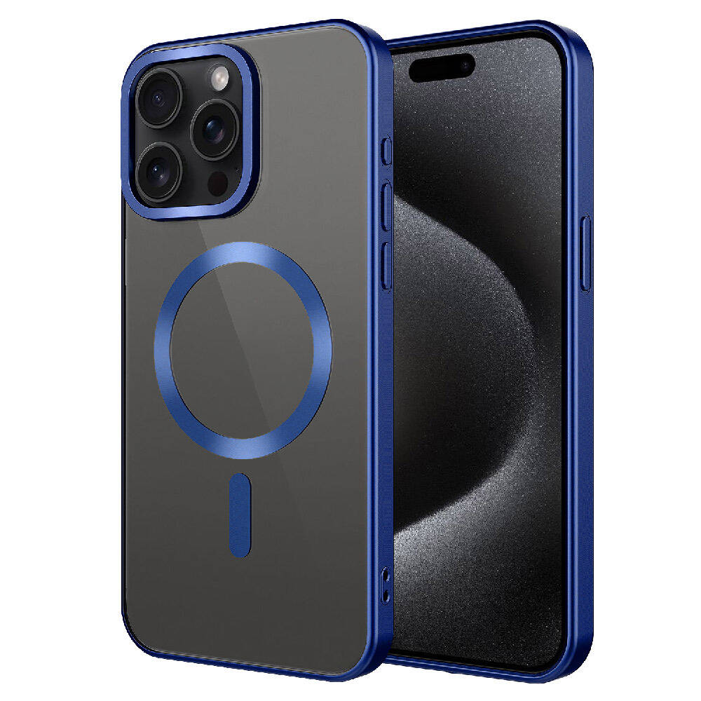 Apple iPhone 15 Pro Kılıf Mat Tasarımlı M-safe Wireless Şarj Özellikli Zore Mat Setro Kapak
