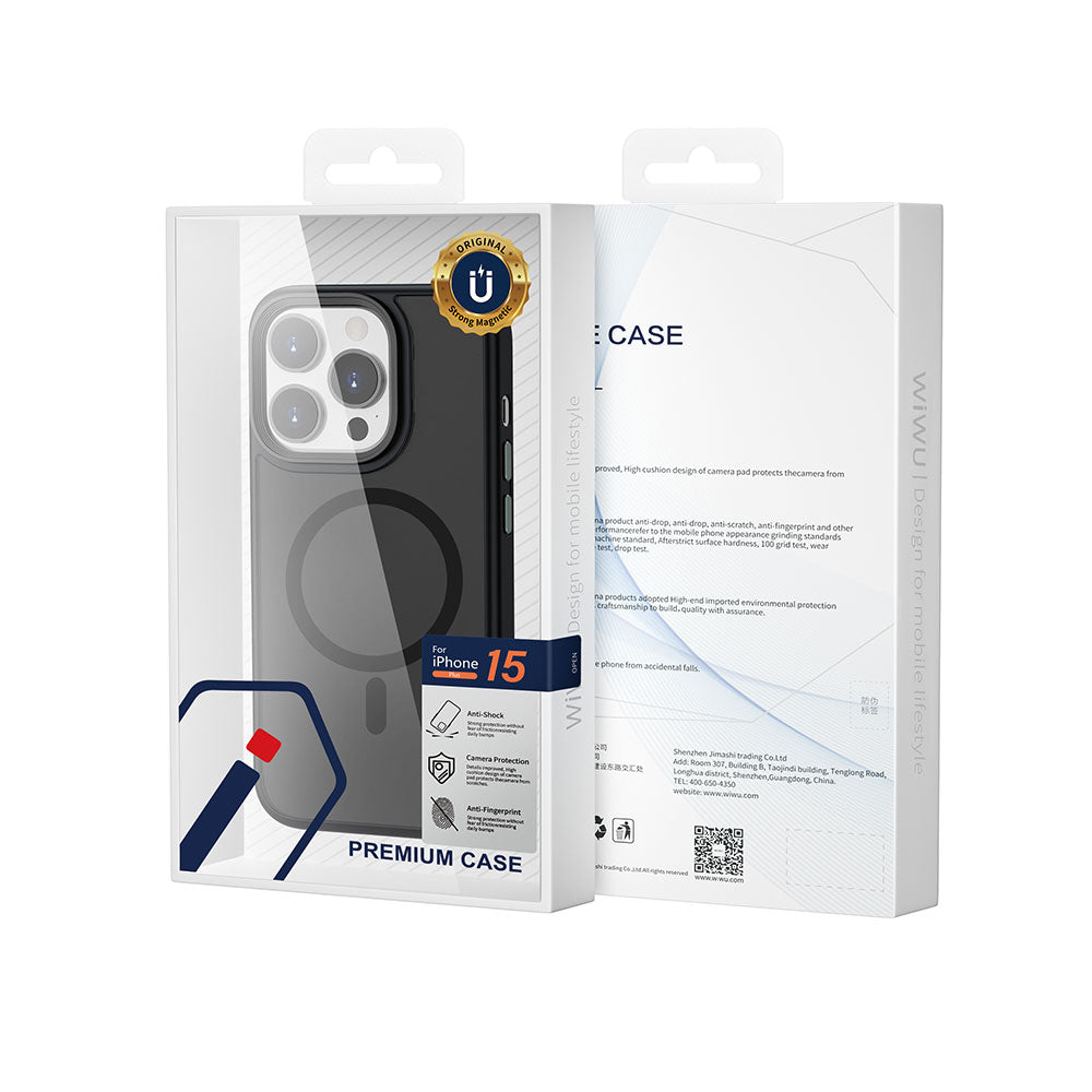 Apple iPhone 15 Pro Kılıf Wiwu FGG-011 M-safe Şarj Özellikli Kamera Korumalı Kapak