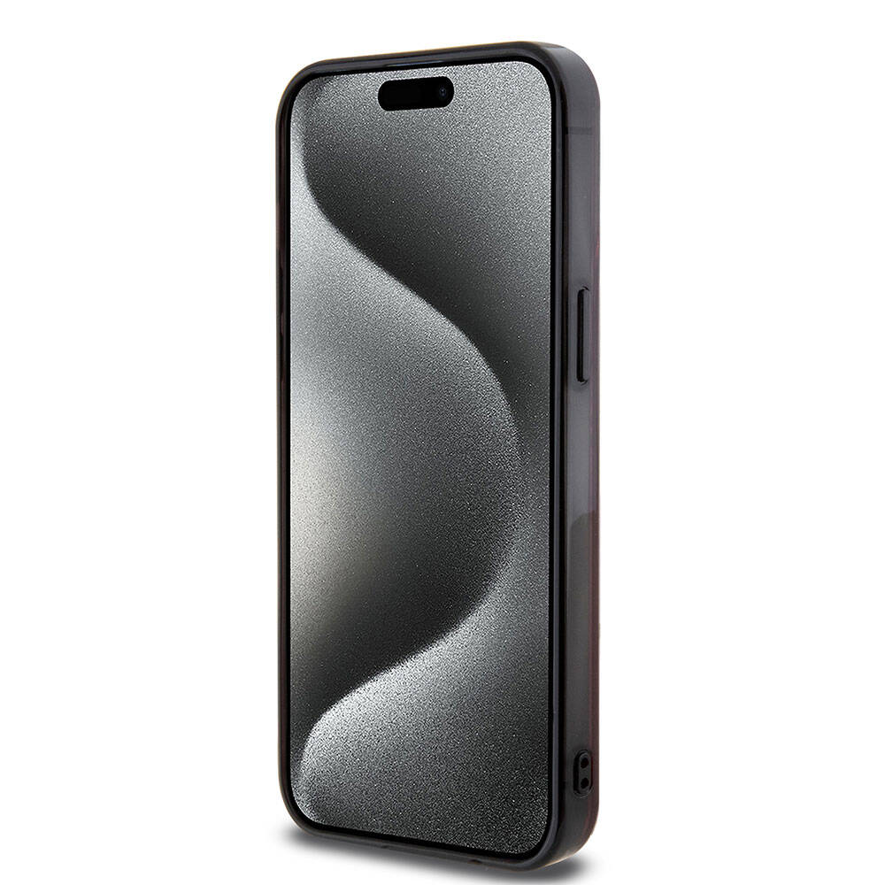 Apple iPhone 15 Pro Max Kılıf AMG Orjinal Lisanslı M-safe Şarj Özellikli Eşkenar Dörtgen Desenli Transparan Kapak