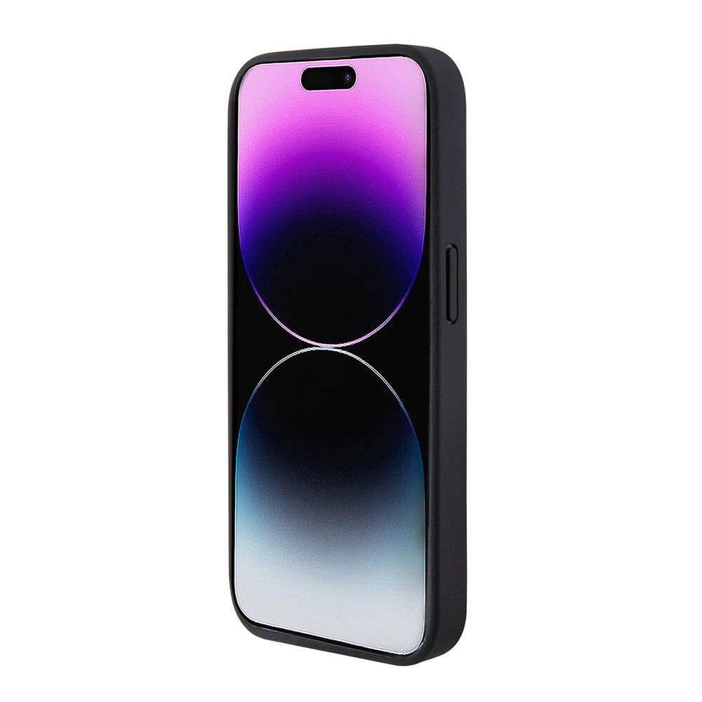 Apple iPhone 15 Pro Max Kılıf BMW Orjinal Lisanslı M-safe Şarj Özellikli M Logolu PU Karbon Kapak