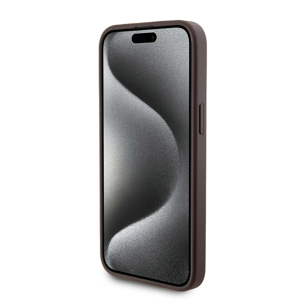 Apple iPhone 15 Pro Max Kılıf Guess Orjinal Lisanslı M-safe Şarj Özellikli Yazı Logolu 4G Desenli Kapak + Powerbank 5000mAh 2in1 Set