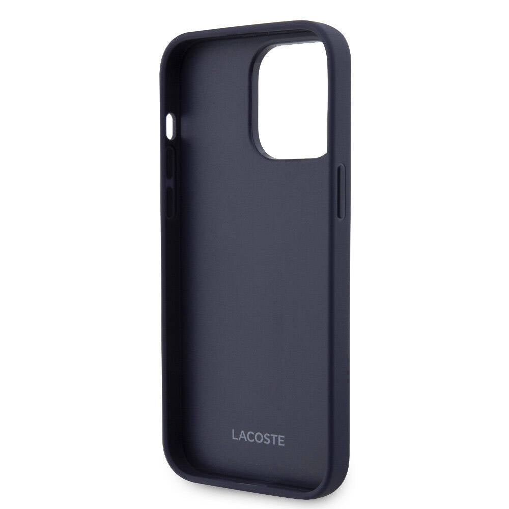 Apple iPhone 15 Pro Max Kılıf Lacoste Orjinal Lisanslı M-safe Şarj Özellikli PU Deri Görünümlü Kartlıklı Karışık Monogram Desenli Kapak