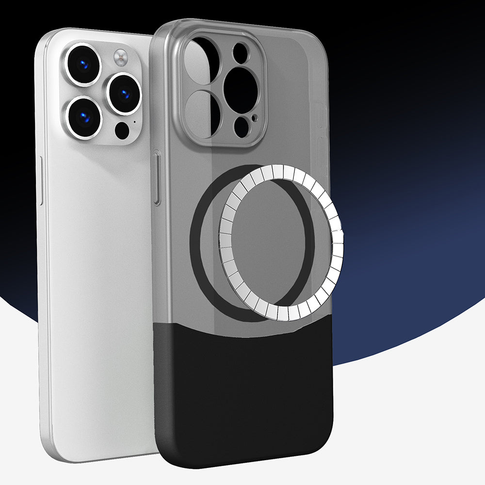 Apple iPhone 15 Pro Max Kılıf M-Safe Şarj Özellikli Mıknatıslı Zore Duble Kapak