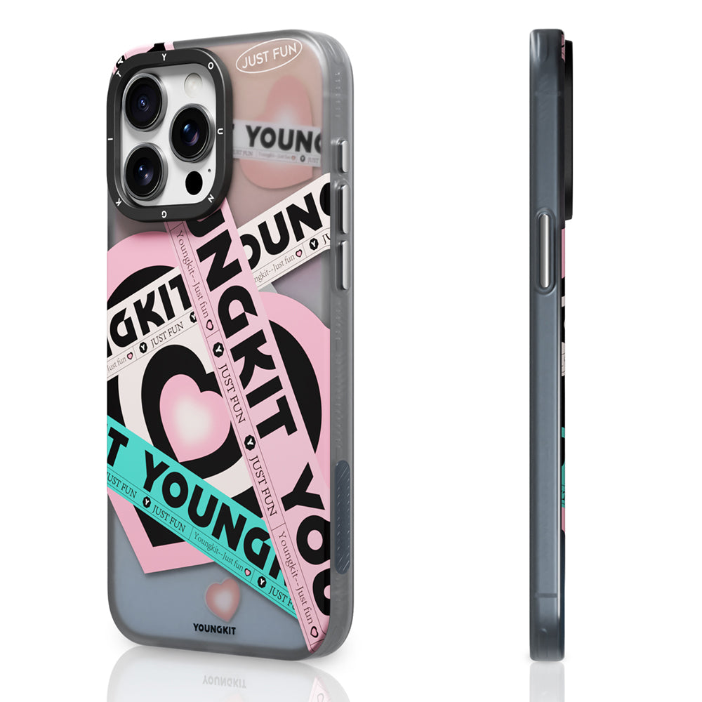 Apple iPhone 15 Pro Max Kılıf M-safe Şarj Özellikli Airbagli Çift Katmanlı Youngkit Flipped Serisi Kapak