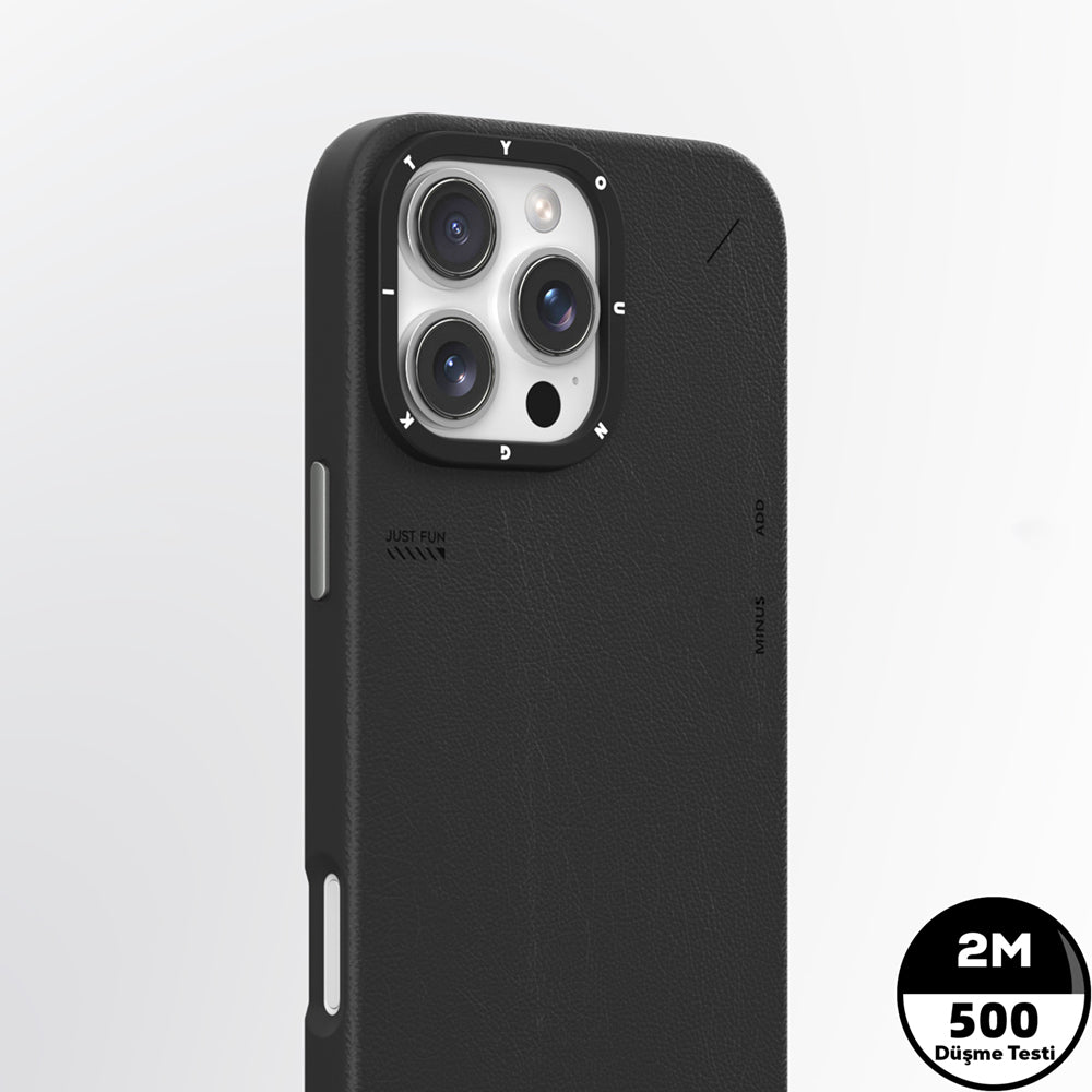 Apple iPhone 15 Pro Max Kılıf M-safe Şarj Özellikli Basit Mat Deri Desenli Youngkit Tech Fashion Serisi Kapak