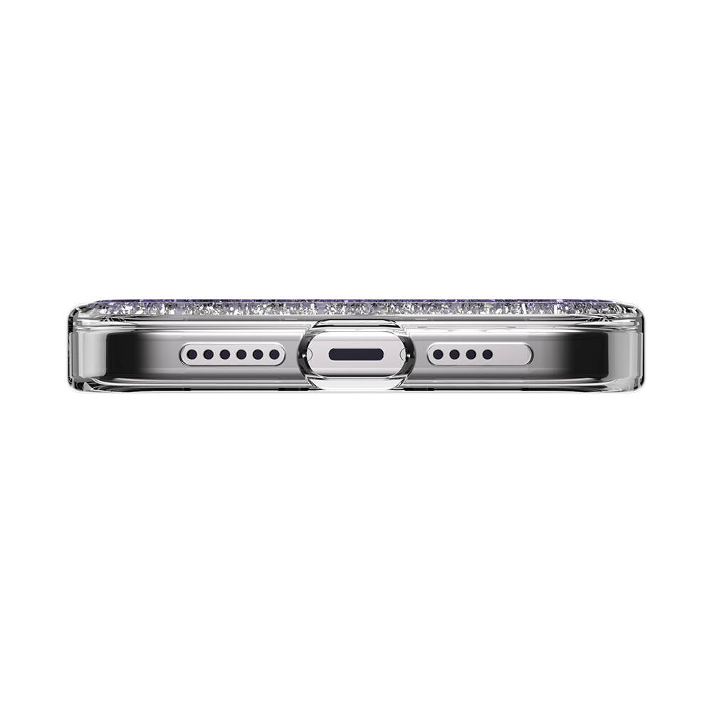 Apple iPhone 15 Pro Max Kılıf M-safe Şarj Özellikli Parlayan Simli Şeffaf Lisanslı Switcheasy Starfield-M Kapak