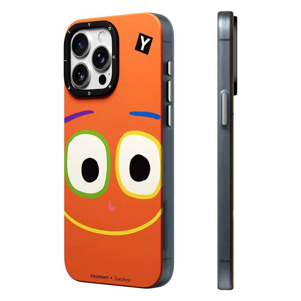 Apple iPhone 15 Pro Max Kılıf M-safe Şarj Özellikli Sunshine Tasarımlı Youngkit Daily Happy Serisi Kapak