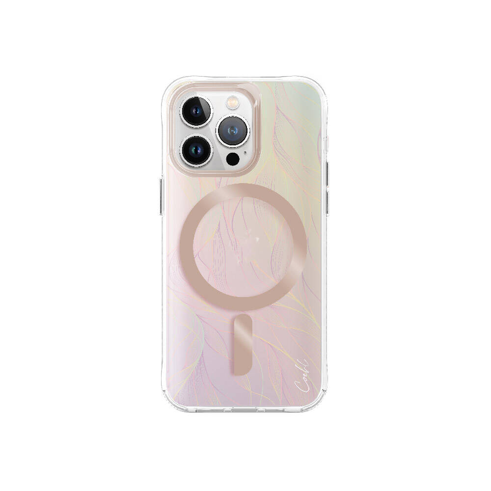 Apple iPhone 15 Pro Max Kılıf M-safe Şarj Özellikli Yaprak Desenli Coehl Willow Kapak