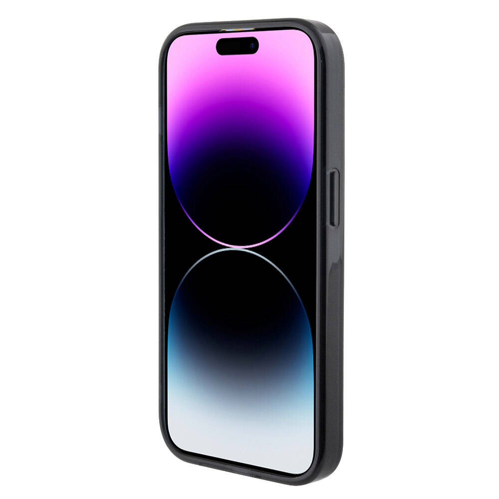 Apple iPhone 15 Pro Max Kılıf TUMI Orjinal Lisanslı M-safe Şarj Özellikli Metal Logolu Ring Standlı Silikon Kapak