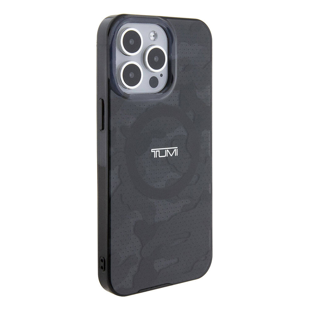 Apple iPhone 15 Pro Max Kılıf TUMI Orjinal Lisanslı M-safe Şarj Özellikli PC TPU Çift Katmanlı Kamuflaj Desenli Kapak