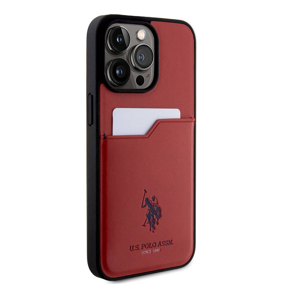 Apple iPhone 15 Pro Max Kılıf U.S. Polo Assn. Orjinal Lisanslı Baskı Logolu PU Kartlıklı Kapak