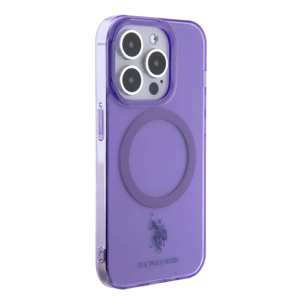 Apple iPhone 15 Pro Max Kılıf U.S. Polo Assn. Orjinal Lisanslı M-safe Şarj Özellikli Transparan Tasarım Kapak