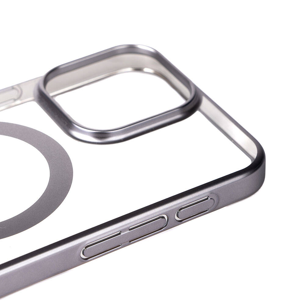 Apple iPhone 15 Pro Max Kılıf Wireless Şarj Özellikli Sert PC Zore Mat Riksos M-safe Kapak