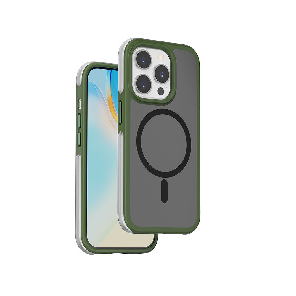 Apple iPhone 15 Pro Max Kılıf Wiwu ZKK-012 M-safe Şarj Özellikli Air Cushion Kapak
