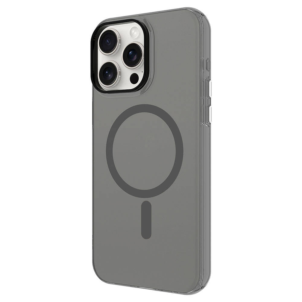 Apple iPhone 15 Pro Max Kılıf Zore M-safe Şarj Özellikli Buzlu Transparan C-Pro Sert Kapak
