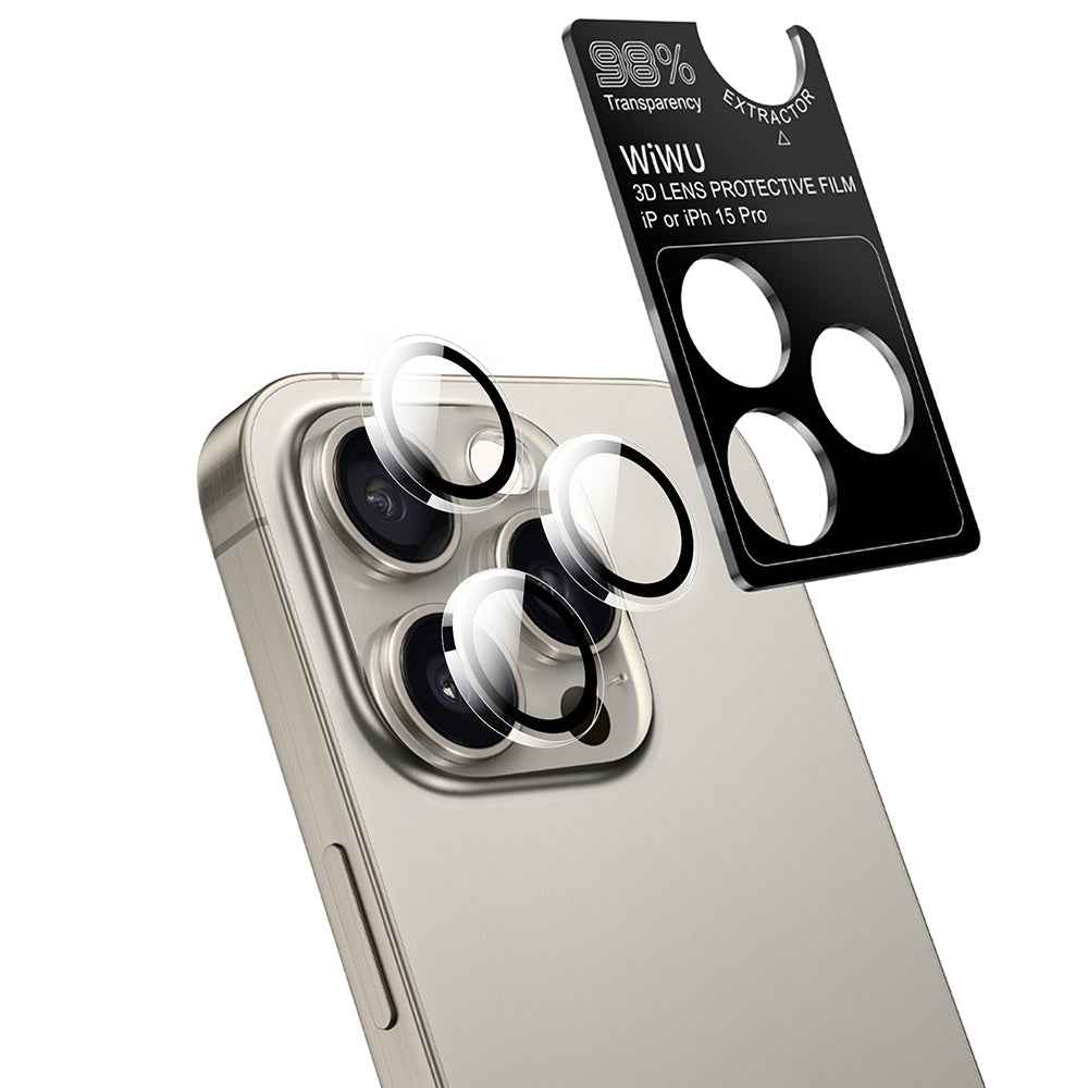 Apple iPhone 15 Pro Wiwu Wi-IP001 Kılıf Ekran Koruyucu Kamera Lensi 3in1 Koruma Seti