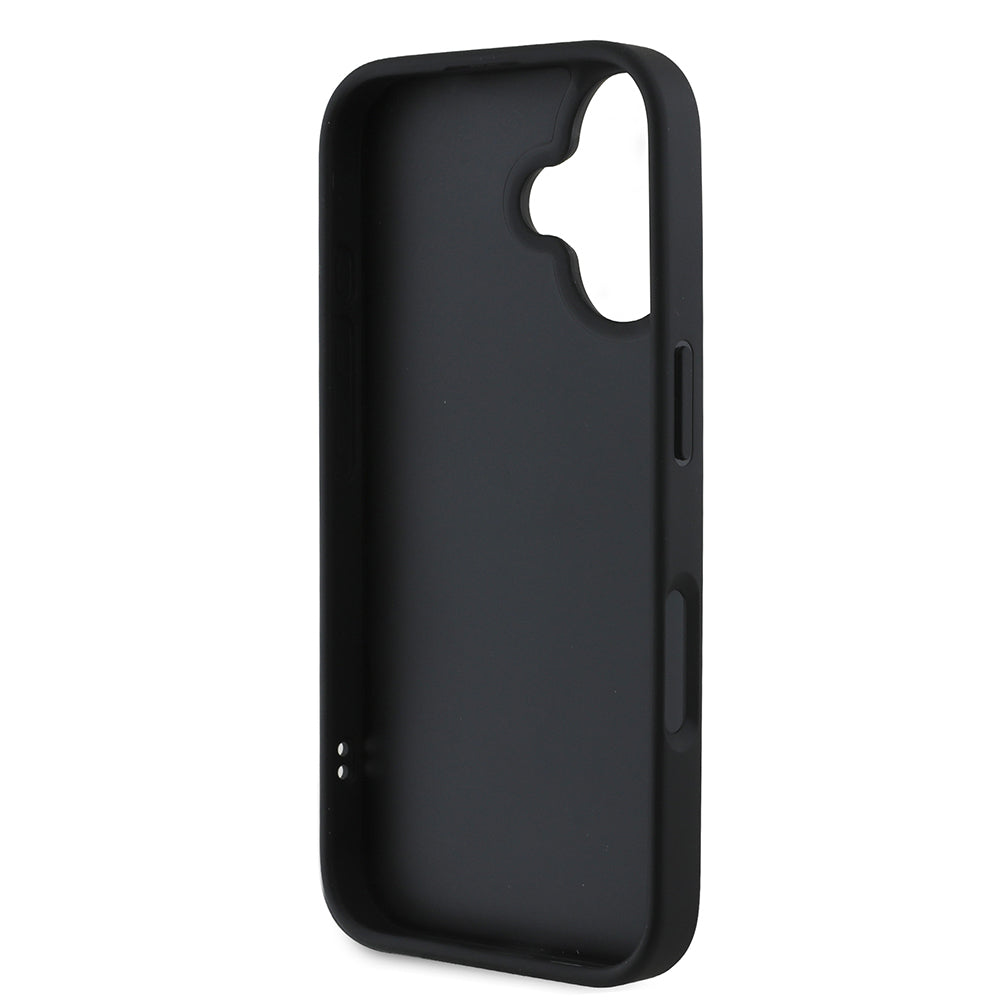Apple iPhone 16 Kılıf DKNY Orjinal Lisanslı Kartlıklı 3D Yazılı Repeat Texture Pattern Kapak
