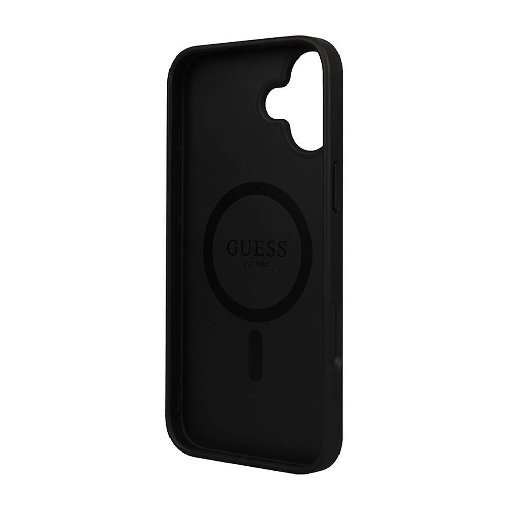 Apple iPhone 16 Kılıf Guess Orjinal Lisanslı M-safe Şarj Özellikli 4G Desenli Yazı Logolu Peony Kapak