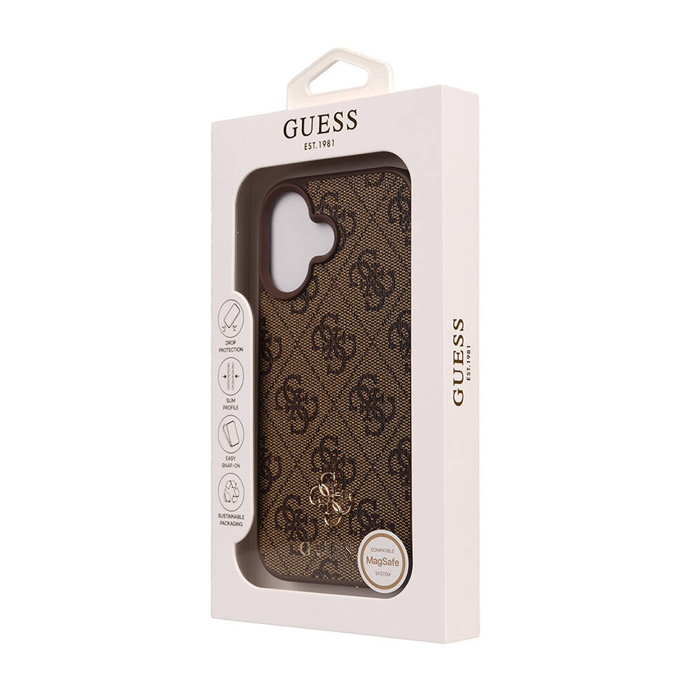 Apple iPhone 16 Kılıf Guess Orjinal Lisanslı M-safe Şarj Özellikli Small 4G Classic Kapak