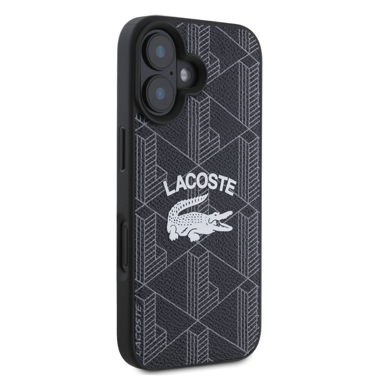 Apple iPhone 16 Kılıf Lacoste Orjinal Lisanslı M-safe Şarj Özellikli Mono Vintage Logo Kapak