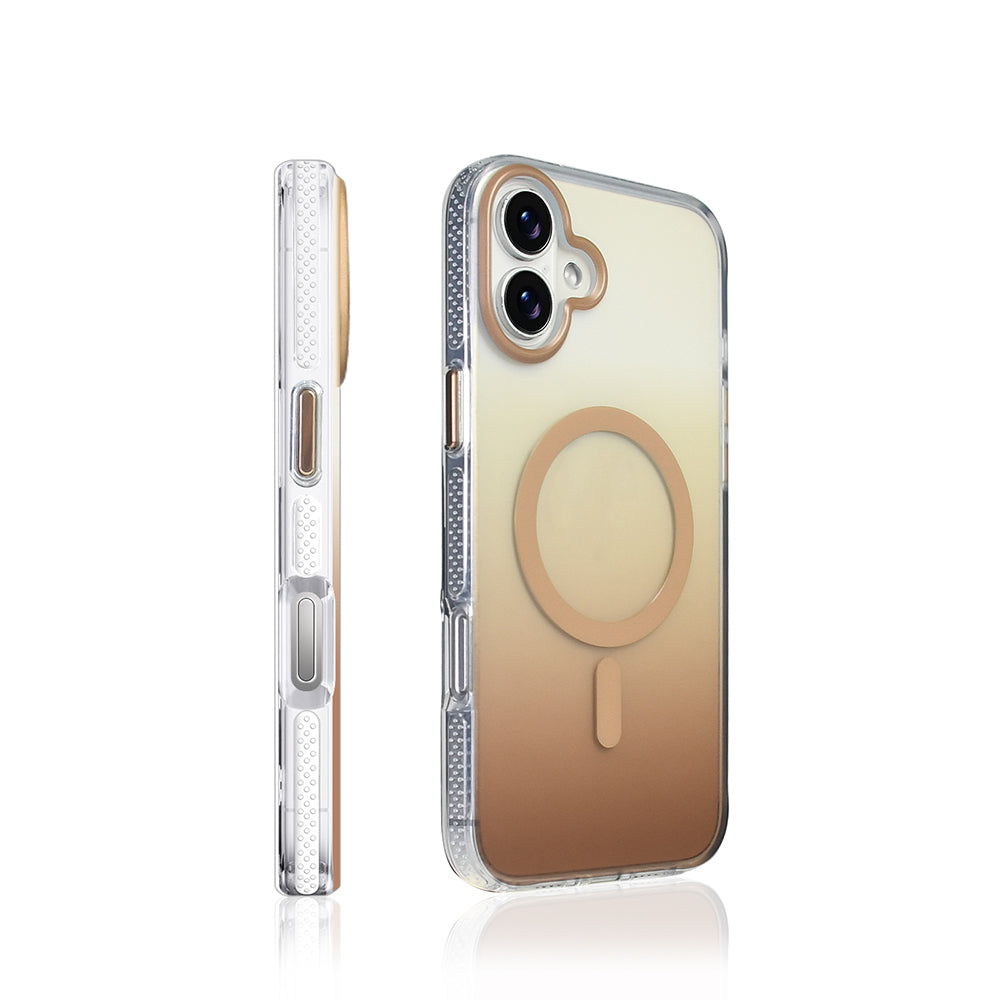 Apple iPhone 16 Kılıf M-safe Şarj Özellikli Transparan Renk Geçişli Zore Toros Kapak