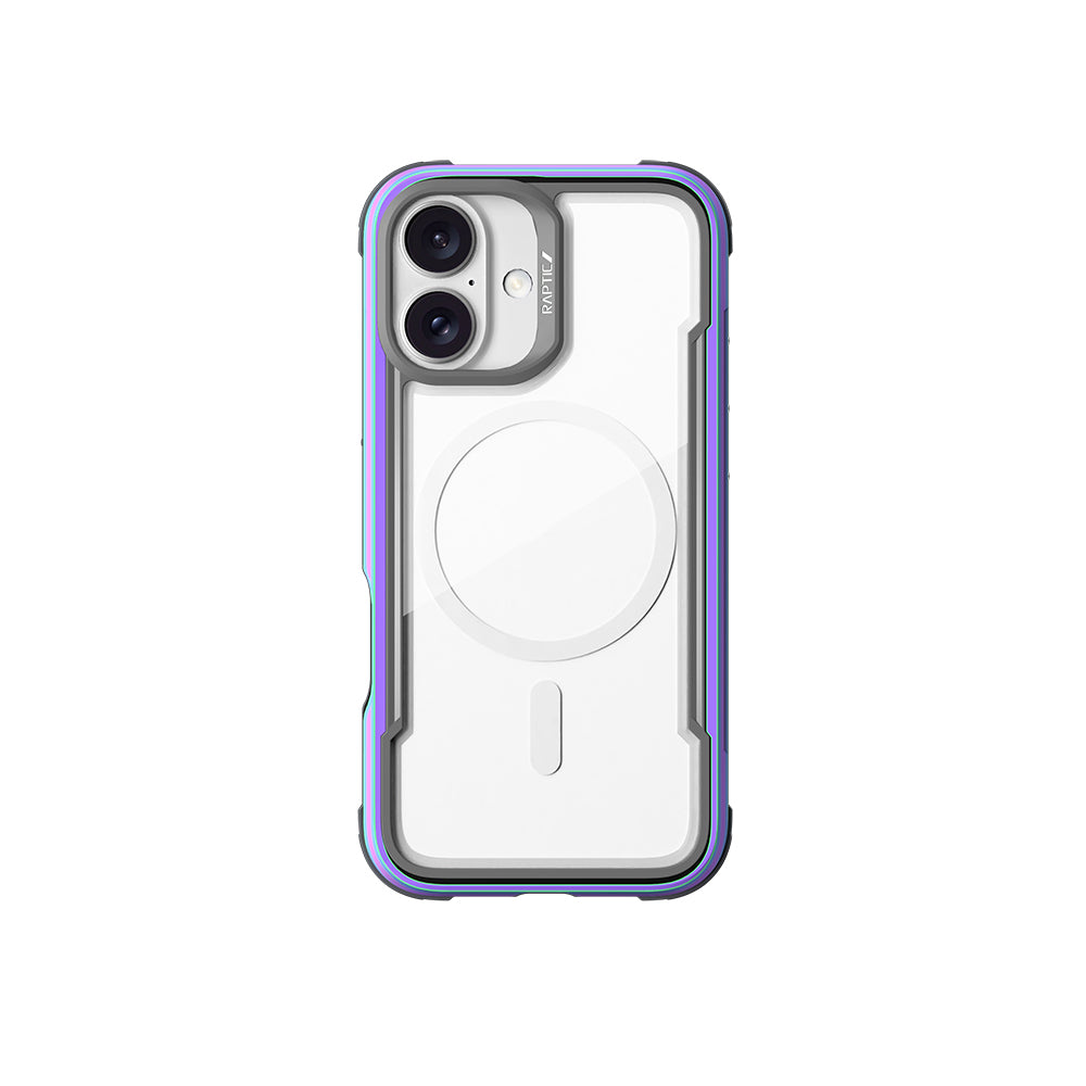 Apple iPhone 16 Kılıf M-safe Şarj Özellikli Airbagli Raptic Shield Serisi Şeffaf Arka Yüzey Kapak