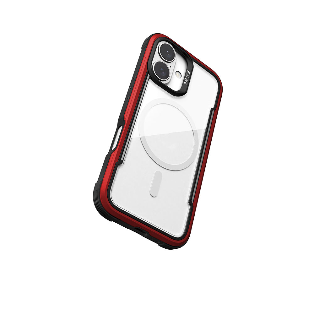 Apple iPhone 16 Kılıf M-safe Şarj Özellikli Airbagli Raptic Shield Serisi Şeffaf Arka Yüzey Kapak