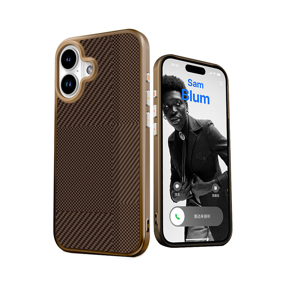 Apple iPhone 16 Kılıf M-safe Şarj Özellikli Karbon Fiber Desenli Mutural Montage Kapak