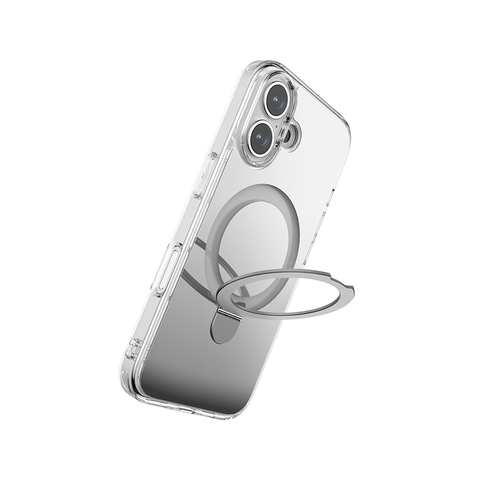 Apple iPhone 16 Kılıf M-safe Şarj Özellikli Raptic Air Stand Serisi Aynalı Arka Yüzey Standlı Kapak