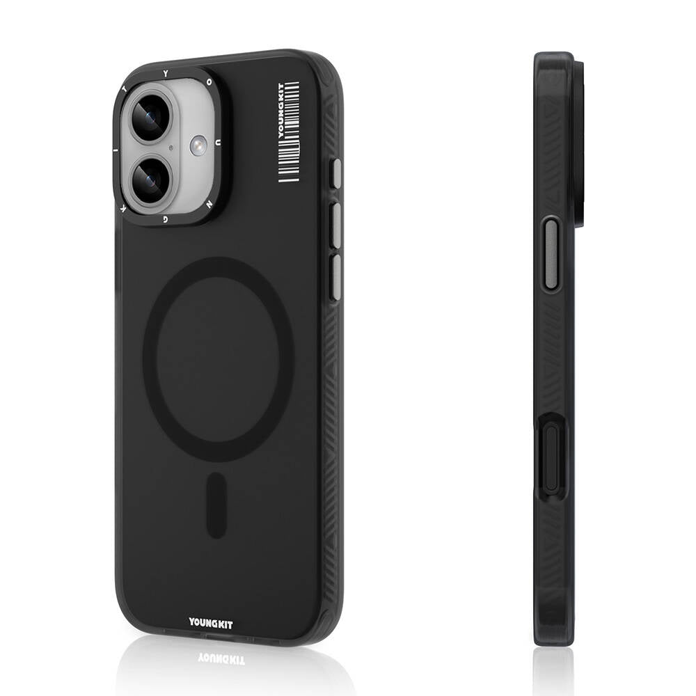 Apple iPhone 16 Kılıf M-safe Şarj Özellikli Youngkit Hidden Sand Serisi Kapak