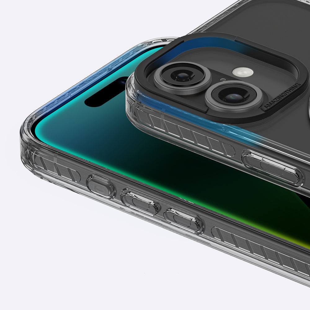 Apple iPhone 16 Kılıf M-safe Şarj Özellikli Yüzük Standlı Amazingthing Titan Pro Serisi Kapak